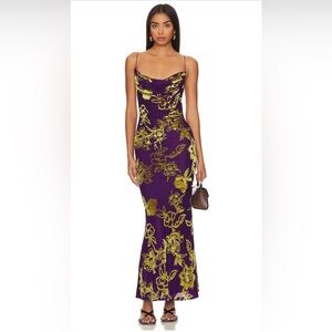 Runaway The Label Pretoria Maxi Dress - Elegant Spaghetti Strap Cowl Neck